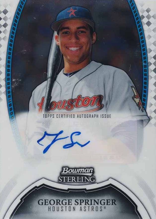 2011 Bowman Sterling Prospects Autographs George Springer #BSPGS Baseball Card