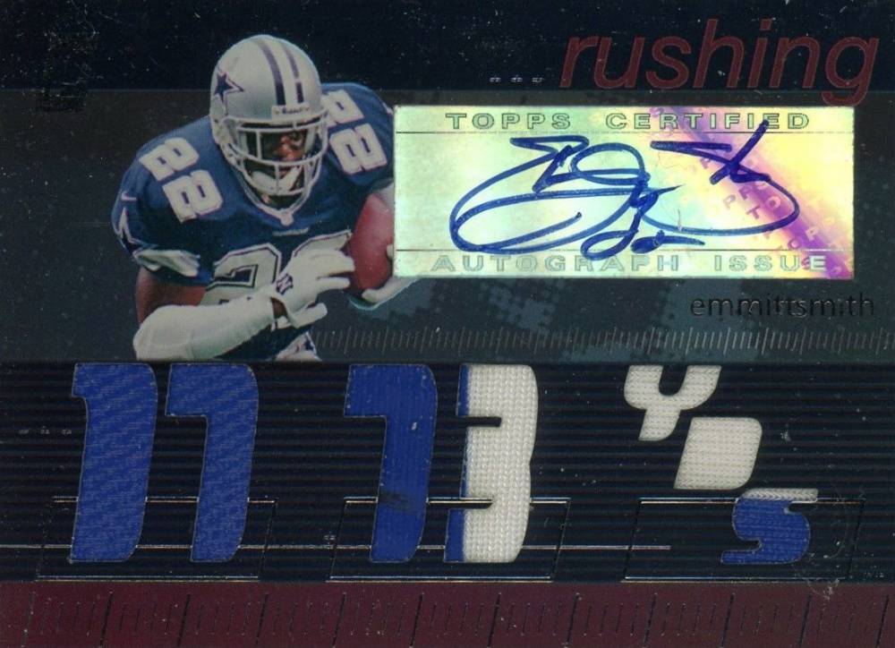 2006 Topps Paradigm Career Highs Signed Jersey Emmitt Smith #ES Football Card