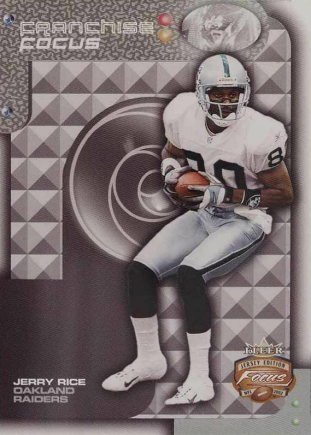 2002 Fleer Focus Jersey Edition Franchise Focus Jerry Rice #23-FF Football Card