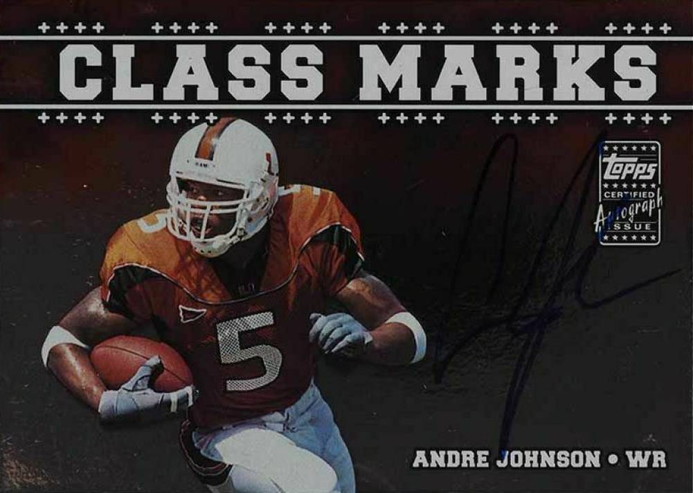 2003 Topps Draft Picks & Prospects Class Marks Autographs Andre Johnson #AJ Football Card
