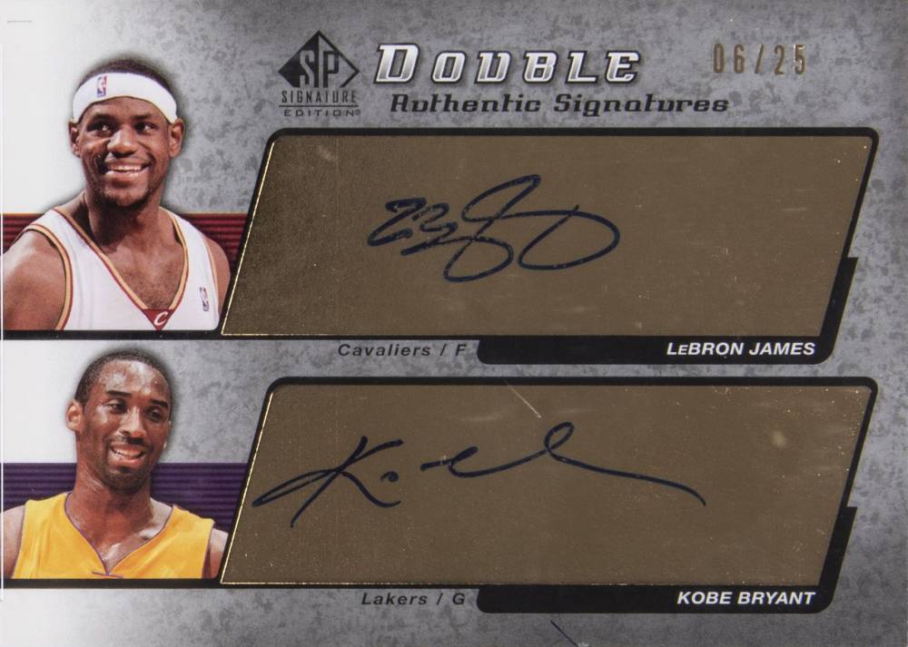 2004 SP Signature Signature Dual SP Kobe Bryant/LeBron James #AS2JB Basketball Card