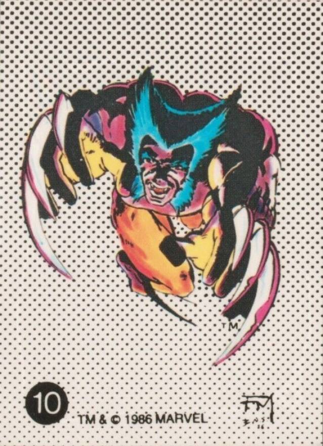 1986 Comic Images Marvel Universe Stickers Wolverine #10 Non-Sports Card