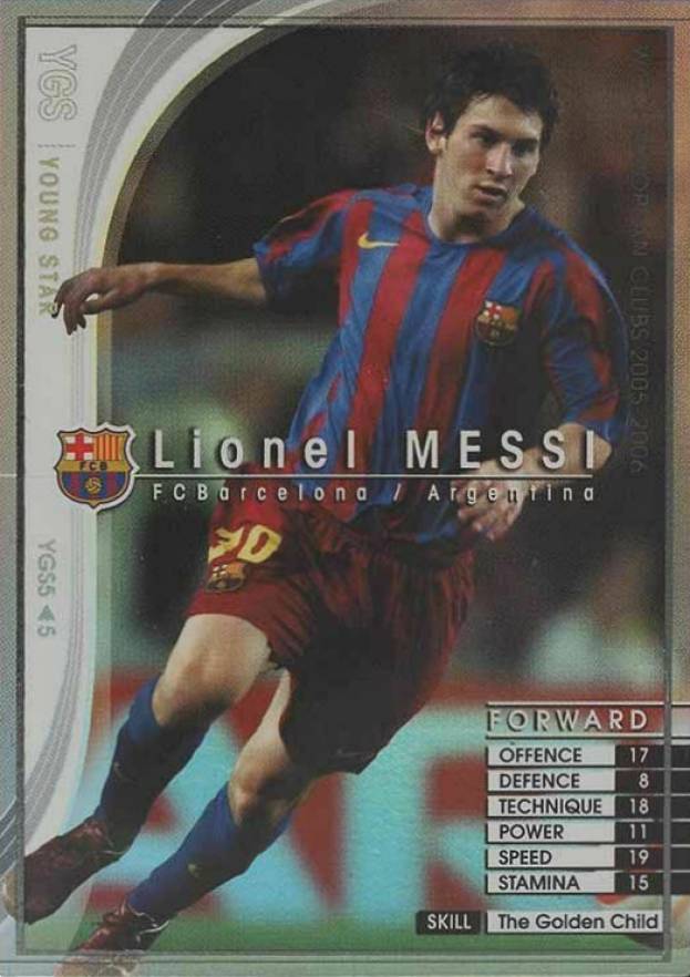 2005 Panini WCCF European Clubs Young Stars Lionel Messi #YGS5 Soccer Card