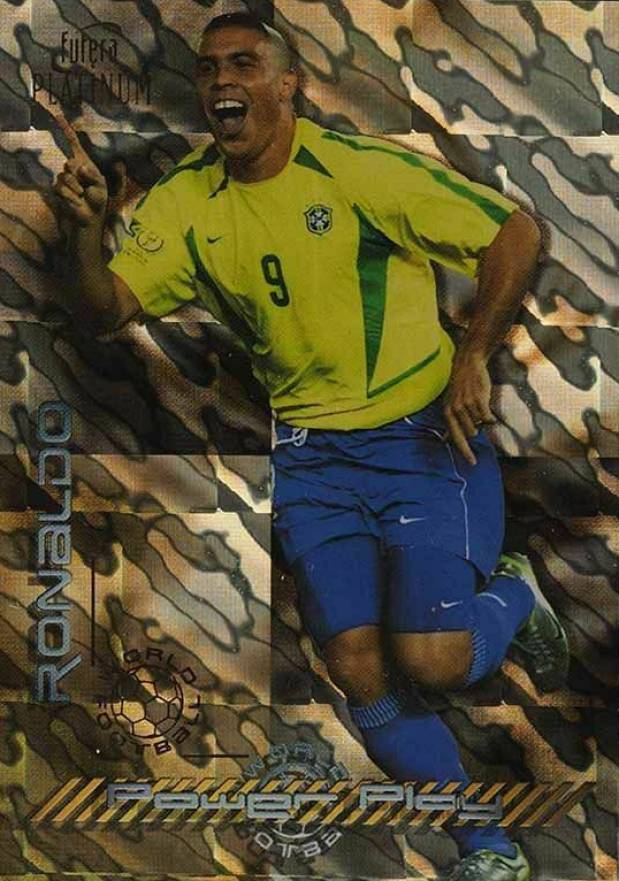 2003 Futera Platinum World Football Powerplay Ronaldo #PP8 Soccer Card