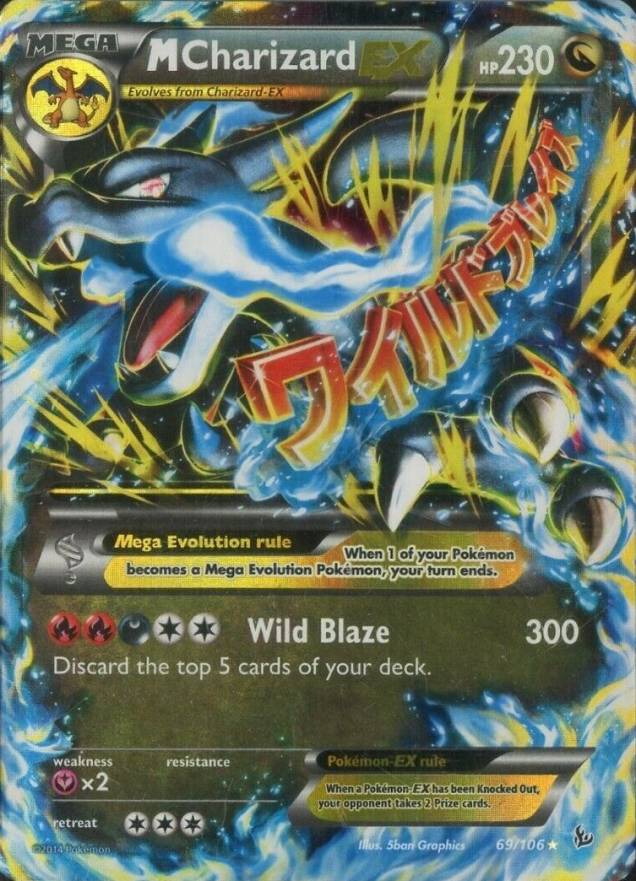 2014 Pokemon XY Flashfire M Charizard EX #69 TCG Card
