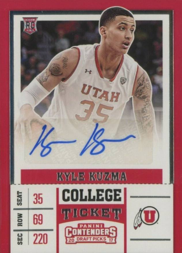 2017 Panini Contenders Draft Picks Kyle Kuzma #108 Basketball Card