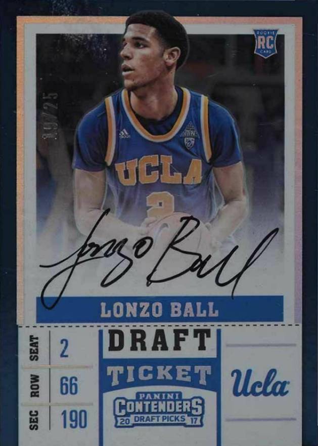 2017 Panini Contenders Draft Picks Lonzo Ball #51B Basketball Card