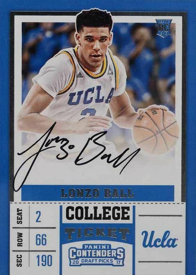 2017 Panini Contenders Draft Picks Lonzo Ball #51 Basketball Card