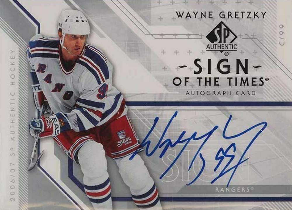 2006 SP Authentic Sign of the Times Wayne Gretzky #ST-WG Hockey Card