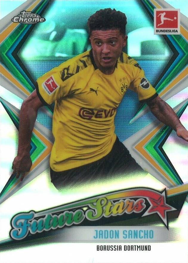 2019 Topps Chrome Bundesliga Future Stars Jadon Sancho #6 Soccer Card