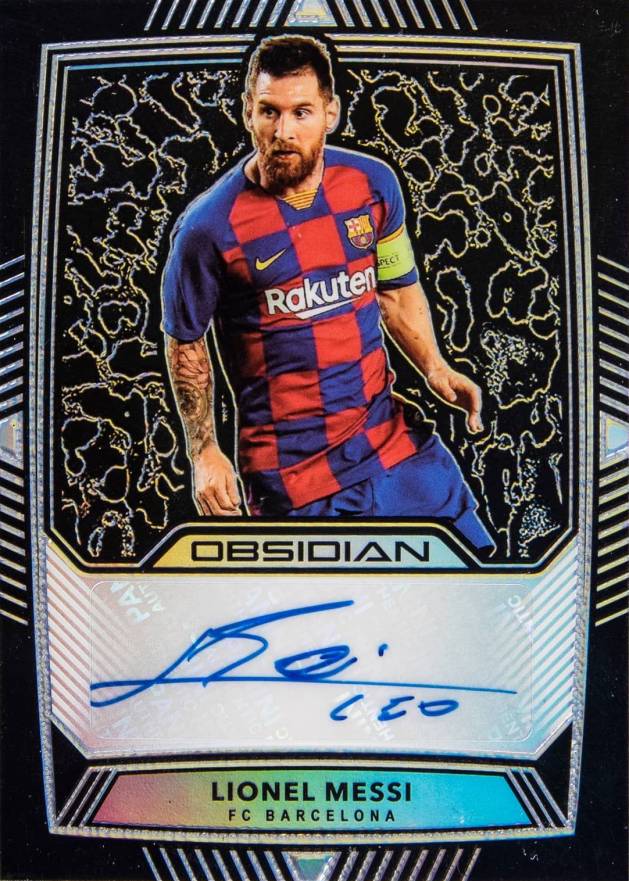 2019 Panini Obsidian Autograph Lionel Messi #OBLM Soccer Card