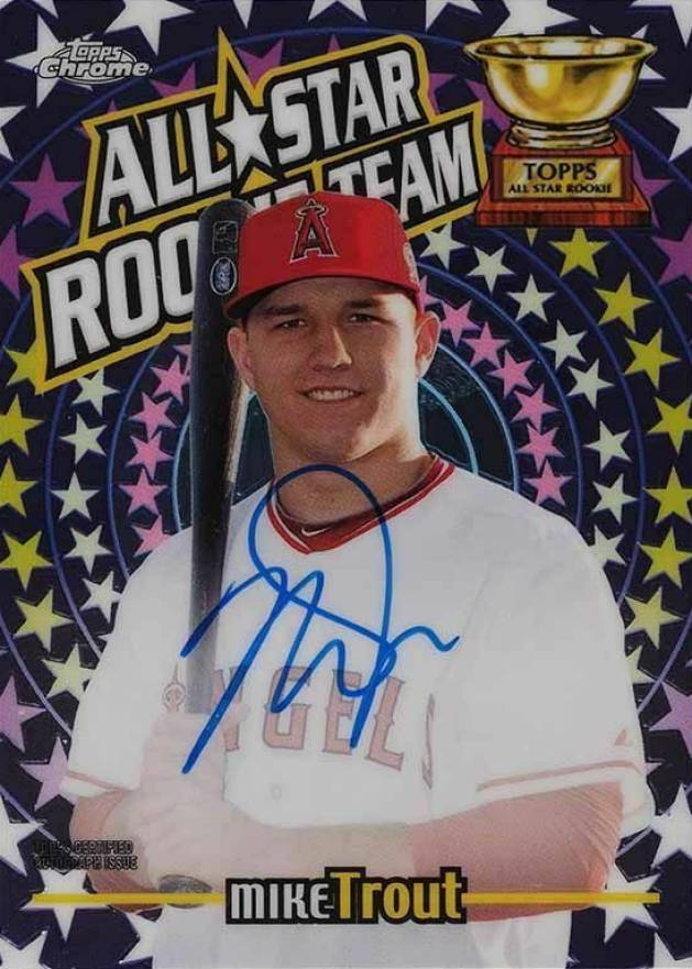 2020 Topps Chrome All-Star Rookie Team Autographs Mike Trout #RCTAMT Baseball Card