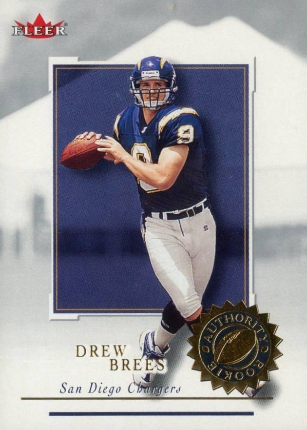 2001 Fleer Authority Drew Brees #102 Football Card
