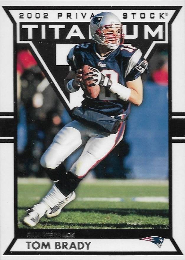 2002 Pacific Private Stock Titanium Tom Brady #58 Football Card