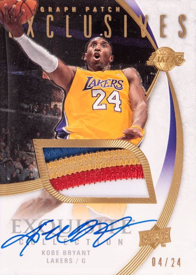 2007 Upper Deck Exquisite Collection Exclusives Autograph Patch Kobe Bryant #EAPKB Basketball Card