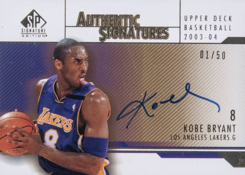 2003 SP Signature Authentic Signature Kobe Bryant #AS-KB Basketball Card