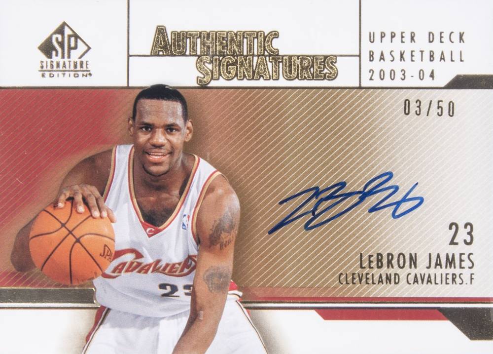2003 SP Signature Authentic Signature LeBron James #AS-LJ Basketball Card