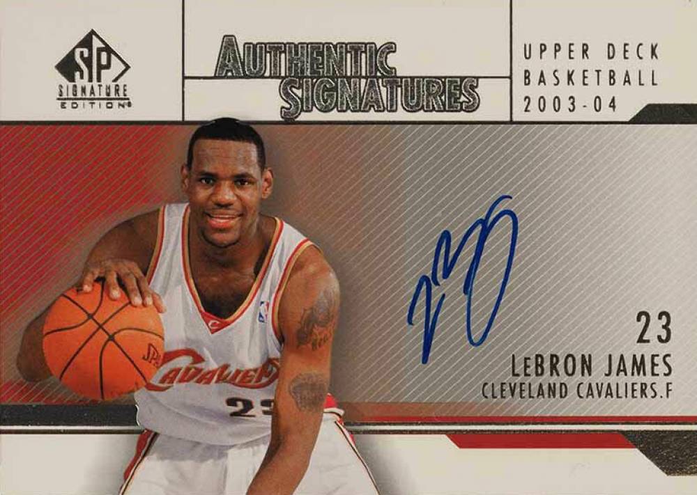 2003 SP Signature Authentic Signature LeBron James #AS-LJ Basketball Card