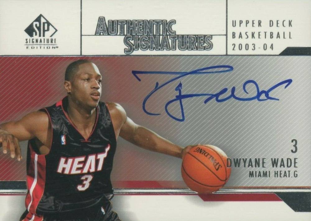 2003 SP Signature Authentic Signature Dwyane Wade #AS-DW Basketball Card