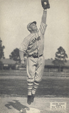 1925 Exhibits 1925 (Set 4) Heine Groh # Baseball Card