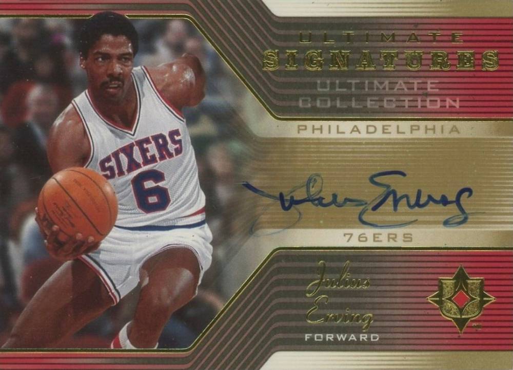 2004 Ultimate Collection Ultimate Signatures Julius Erving #US-JE Basketball Card