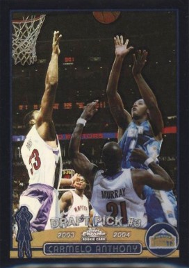 2003 Topps Chrome Carmelo Anthony #113 Basketball Card