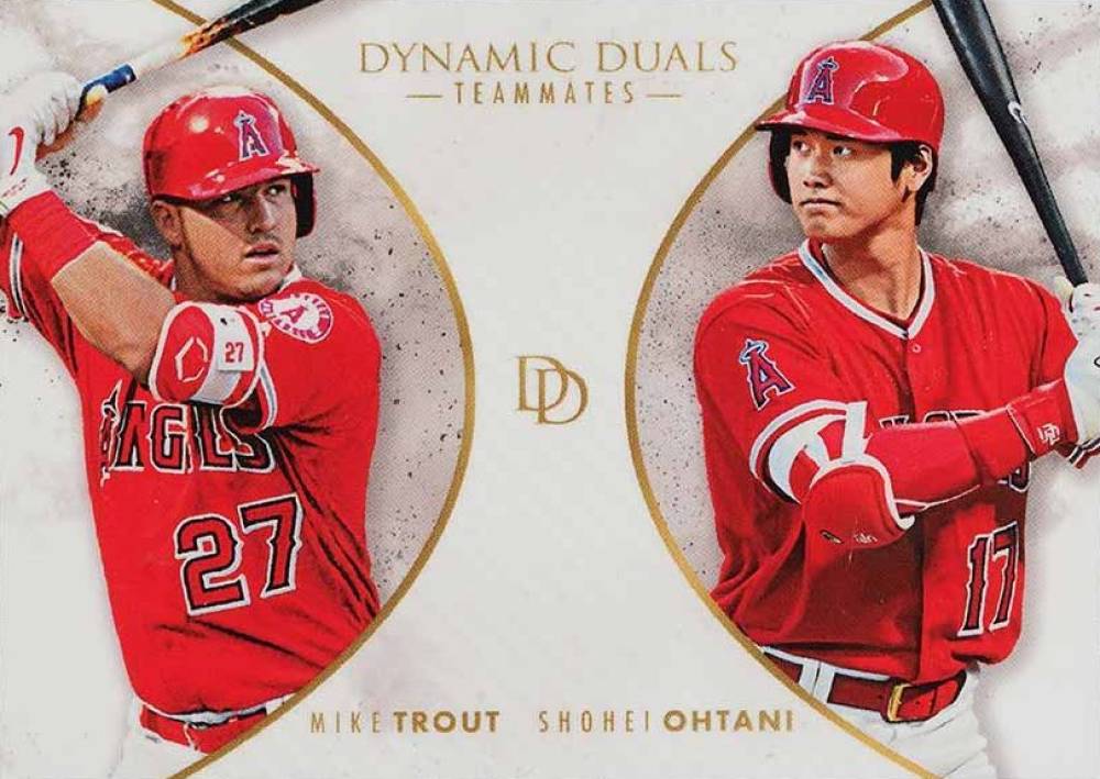 2018 Topps on Demand Dynamic Duals Teammates Mike Trout/Shohei Ohtani #T1 Baseball Card