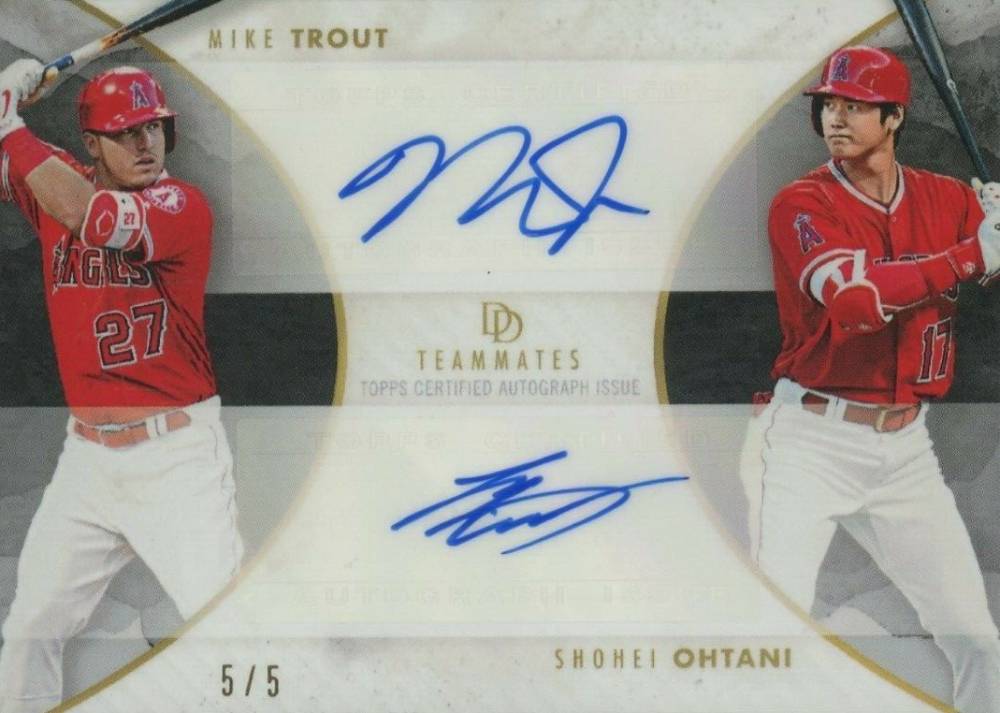 2018 Topps on Demand Dynamic Duals Teammates Mike Trout/Shohei Ohtani #T1C-A Baseball Card
