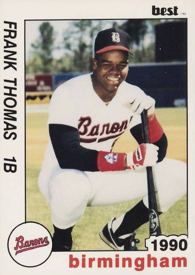1990 Best Birmingham Barons Frank Thomas #1 Baseball Card