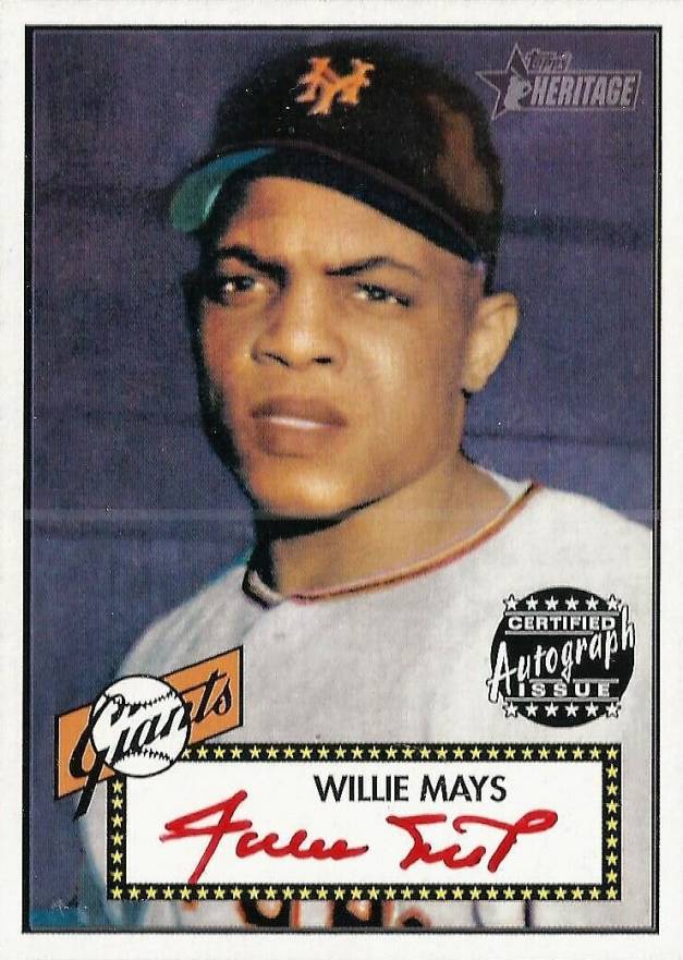 2001 Topps Heritage Autographs Willie Mays #WM Baseball Card