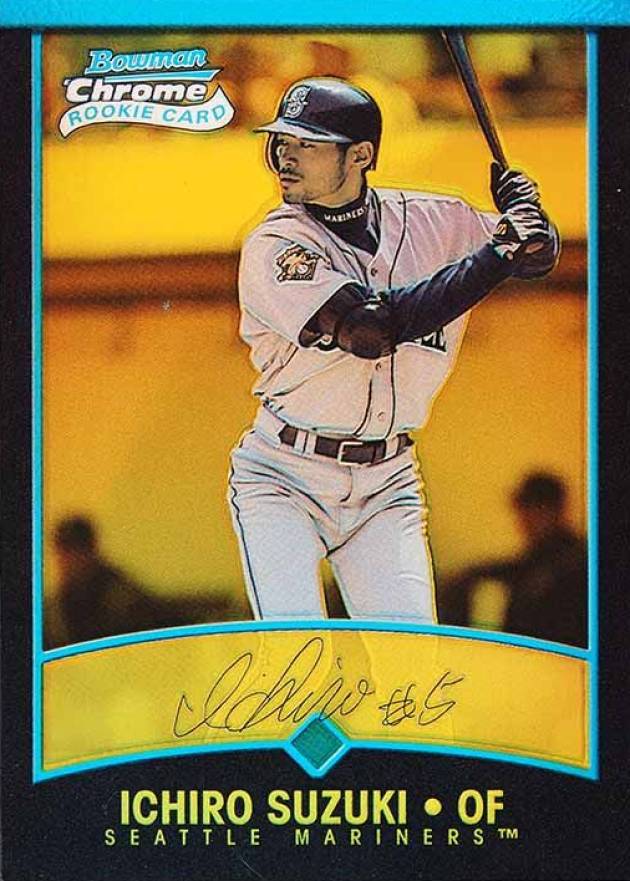 2001 Bowman Chrome Gold Ichiro Suzuki #351 Baseball Card