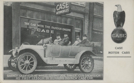 1912 Case Automobiles Postcard Oldfield/Tinker # Baseball Card