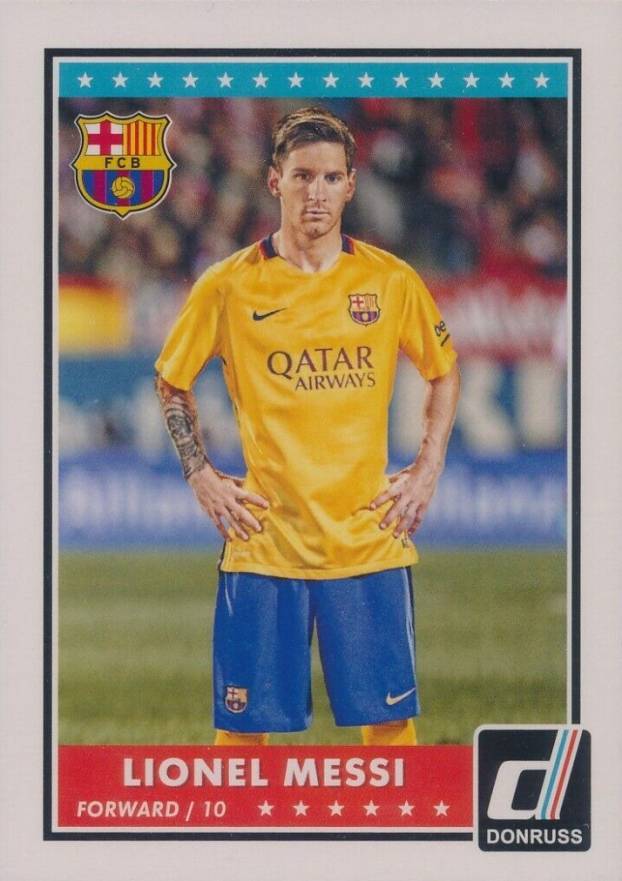 2015 Panini Donruss Lionel Messi #68 Soccer Card