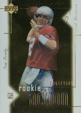 2000 Upper Deck Gold Reserve  Tom Brady #215 Football Card