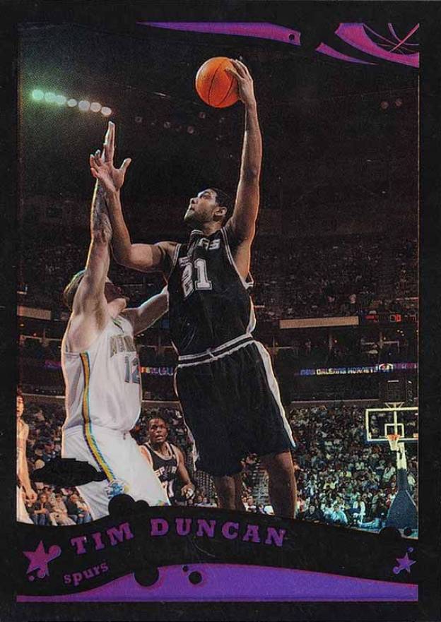 2005 Topps Chrome Tim Duncan #13 Basketball Card