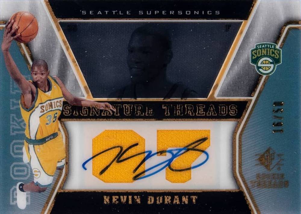 2007 SP Rookie Threads  Kevin Durant #49 Basketball Card