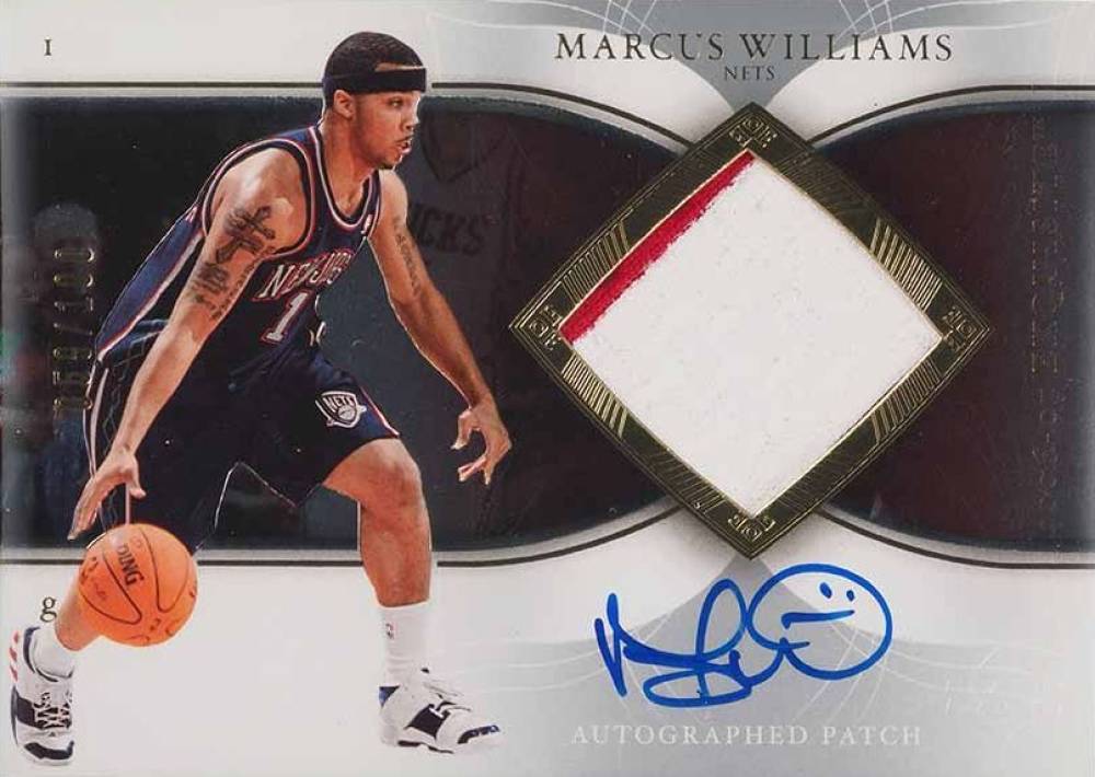 2006 Upper Deck Exquisite Collection Autographs Patches  Marcus Williams #AP-MW Basketball Card