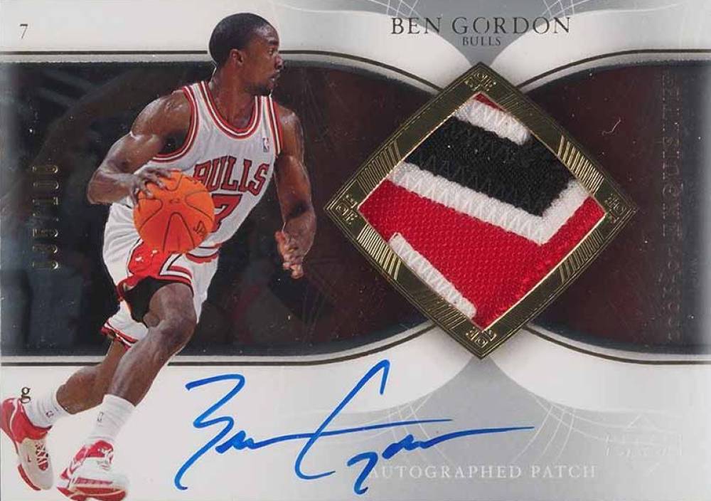 2006 Upper Deck Exquisite Collection Autographs Patches  Ben Gordon #AP-BG Basketball Card