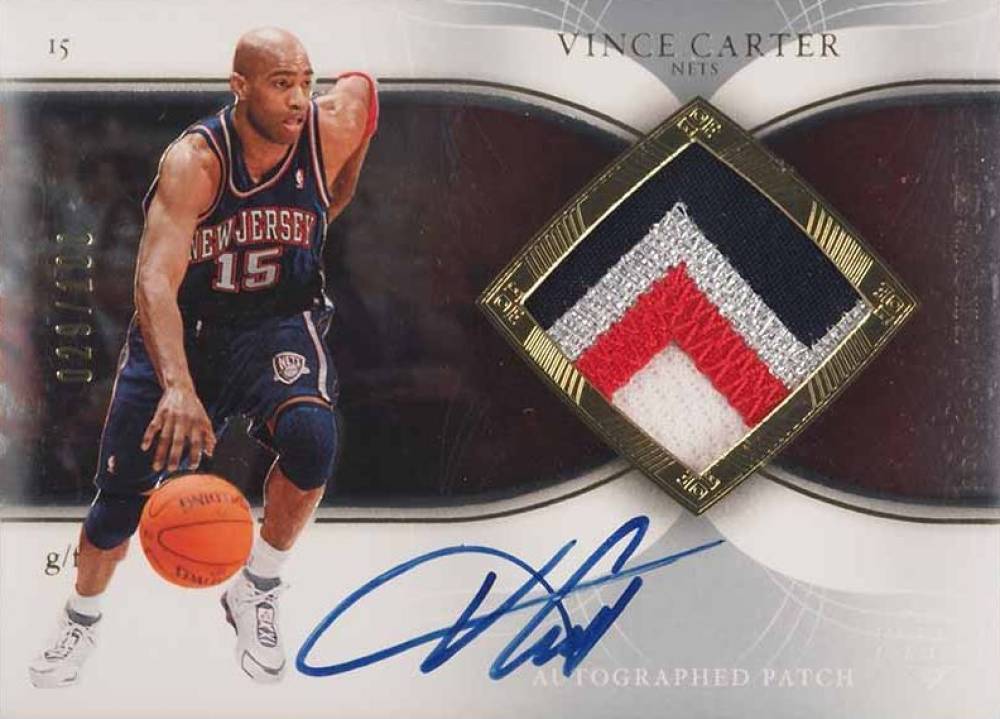 2006 Upper Deck Exquisite Collection Autographs Patches  Vince Carter #AP-VC Basketball Card
