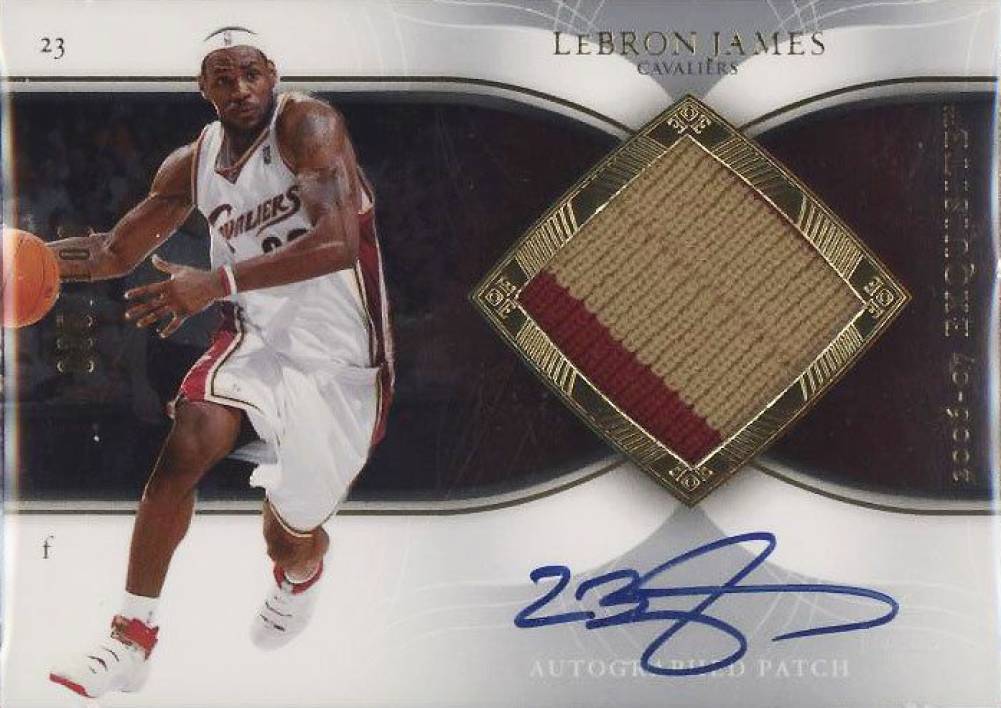 2006 Upper Deck Exquisite Collection Autographs Patches  LeBron James #AP-LJ Basketball Card