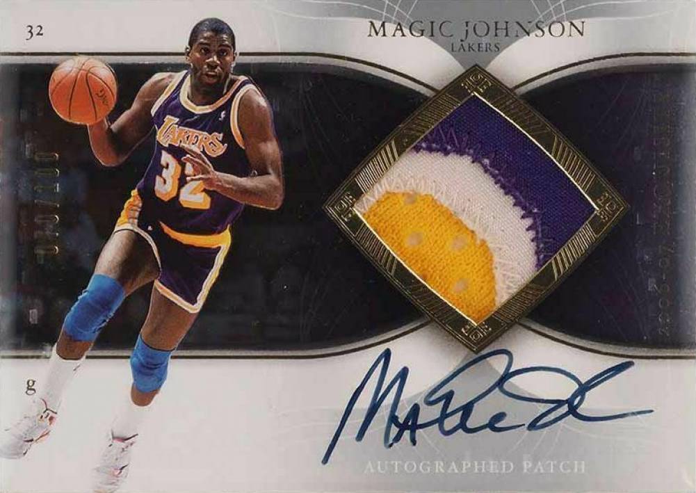 2006 Upper Deck Exquisite Collection Autographs Patches  Magic Johnson #AP-MA Basketball Card