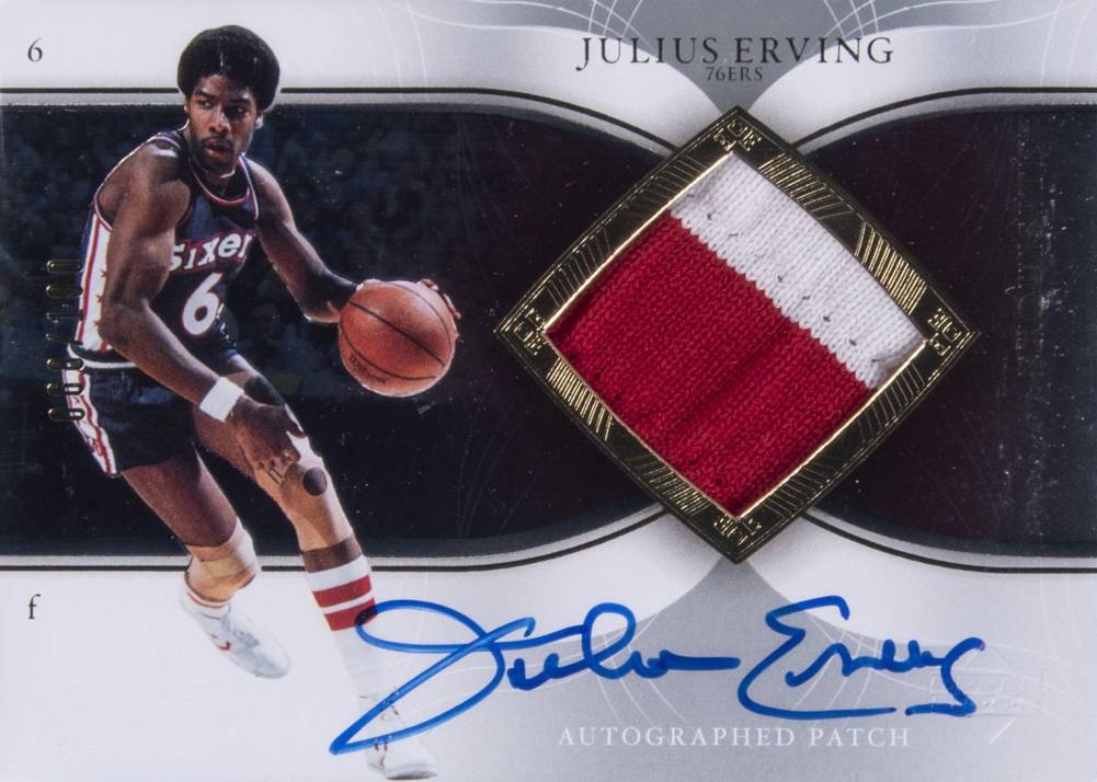 2006 Upper Deck Exquisite Collection Autographs Patches  Julius Erving #AP-JE Basketball Card
