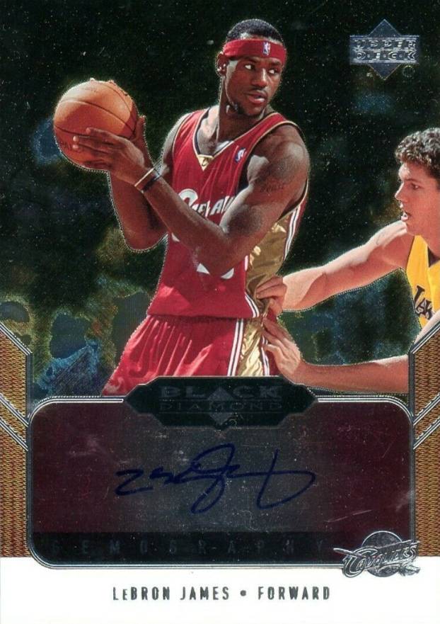2004 Upper Deck Black Diamond Gemography LeBron James #GEMLJ Basketball Card