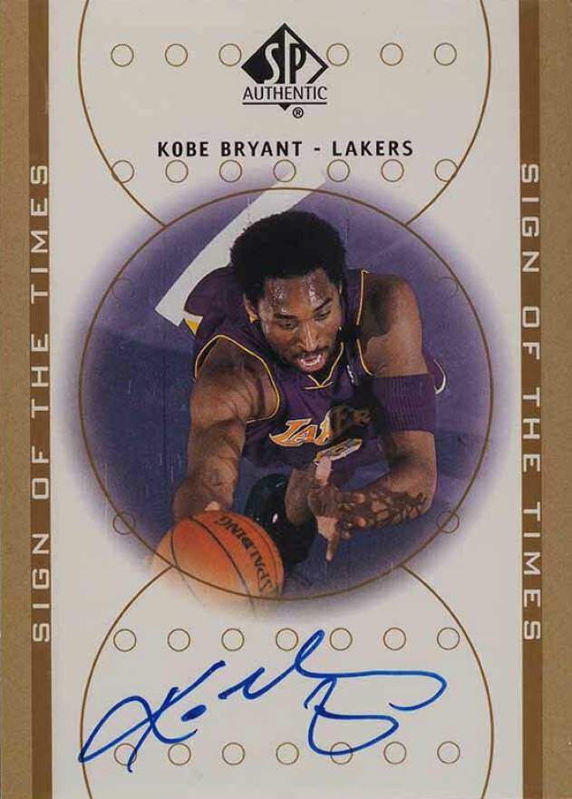 2000 SP Authentic Sign of the Times Kobe Bryant #KB	   Basketball Card