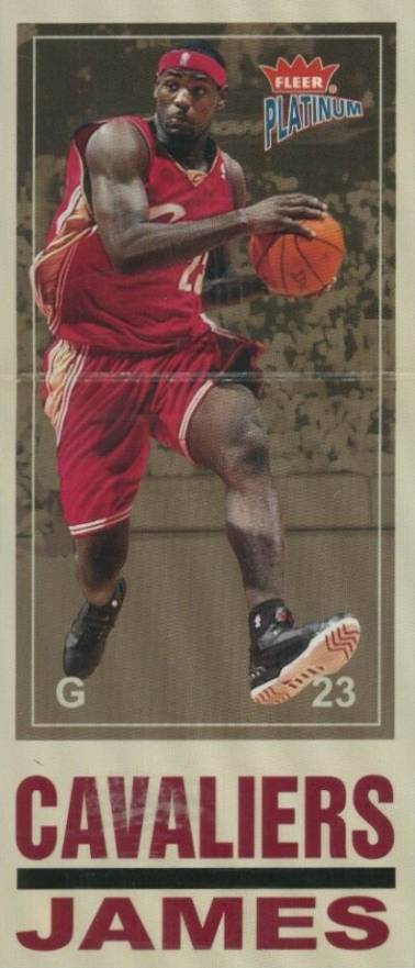 2003 Fleer Platinum Big Signs LeBron James #7 Basketball Card