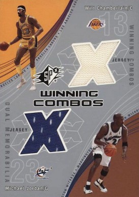 2002 SPx Winning Combos Wilt Chamberlain/MichaelJordan #WC/MJ Basketball Card
