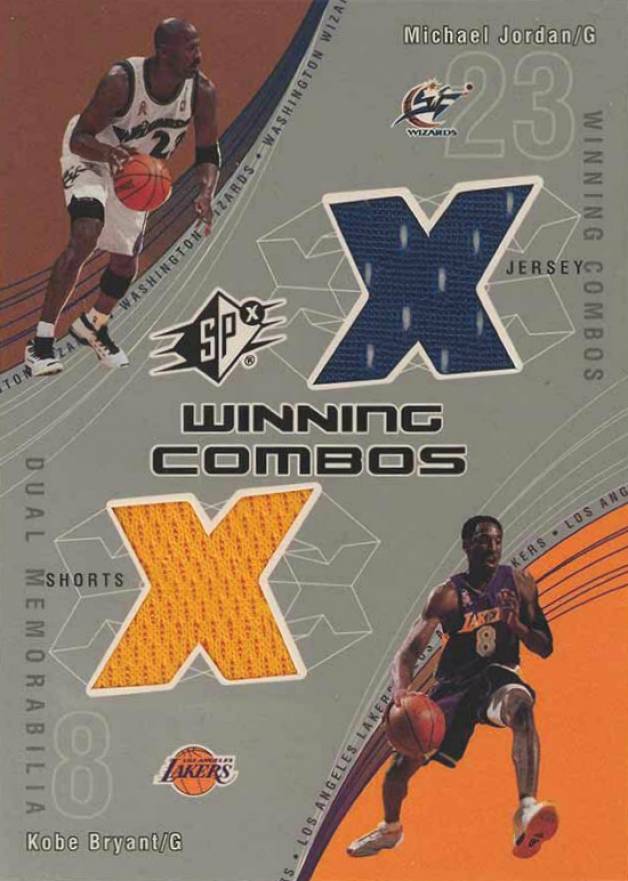 2002 SPx Winning Combos Kobe Bryant/Michael Jordan #MJ/KB Basketball Card