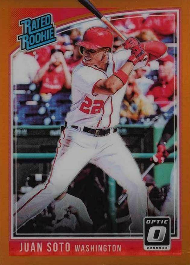 2018 Panini Chronicles Donruss Optic Rated Rookies Juan Soto #181 Baseball Card