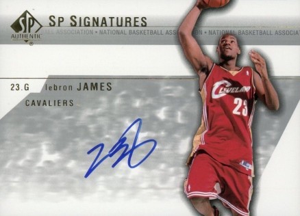 2003 SP Authentic SP Signatures LeBron James #LJ-A Basketball Card