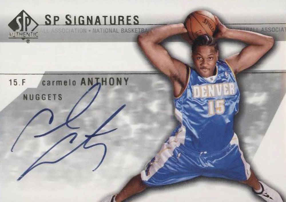 2003 SP Authentic SP Signatures Carmelo Anthony #CY-A Basketball Card